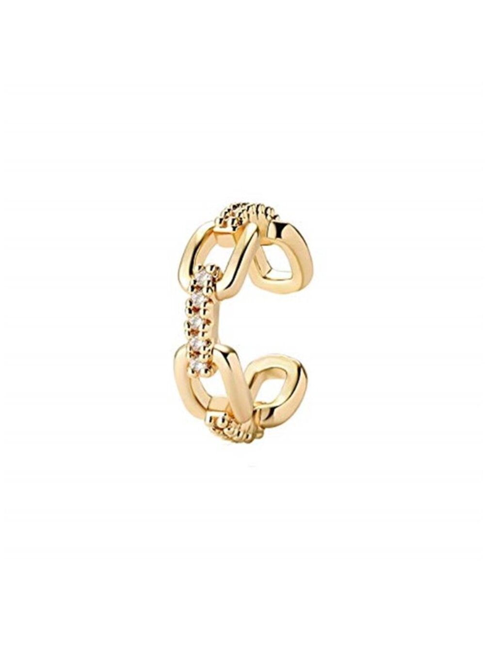 Ear Cuff Earrings for Women 14K Gold Plated Cubic Zirconia Dangle Huggie Ear